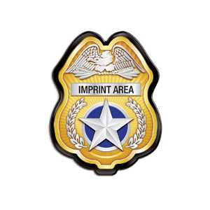 Custom Gold Jr. Police Officer Clip-On Badge Police, safety product, gold badge, custom badge, custom gold police badge, educational, plastic police badge, police officer badge, imprint badge, imprinted police badge, Custom Gold Jr Police Officer Badge, SS66785ISP5, personalized police badge, junior police officer badge, custom kids police badge, clip on badge for kids, police educational giveaways, community event badges, school safety program supplies, police outreach products, youth police badge, law enforcement promotional items