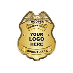 Custom Gold Jr. Police Officer Sticker Badge Police, safety product, educational, sticker police badge, police officer badge, imprint badge, imprinted police badge, imprinted sticker badge, sticker