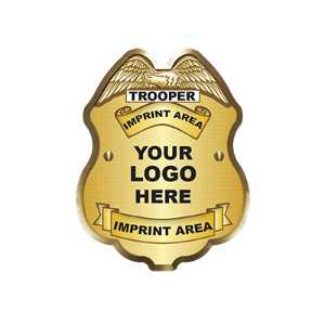 Custom Gold Jr. Police Officer Sticker Badge Police, safety product, educational, sticker police badge, police officer badge, imprint badge, imprinted police badge, imprinted sticker badge, sticker
