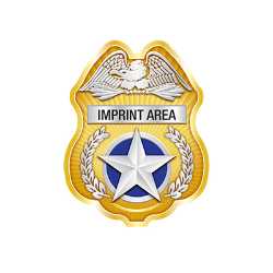 Custom Gold Jr. Police Officer Sticker Badge Police, safety product, educational, sticker police badge, police officer badge, imprint badge, imprinted police badge, imprinted sticker badge, sticker