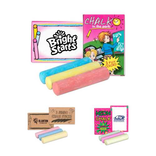 Custom Imprinted 3 Pack of Jumbo Chalk
