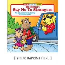 Custom Imprinted Coloring Book - Be Smart, Say No to Strangers 