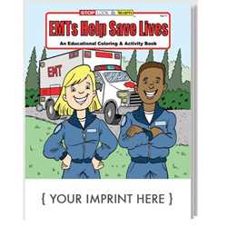 Custom Imprinted Coloring Book - EMTs Help Save Lives 