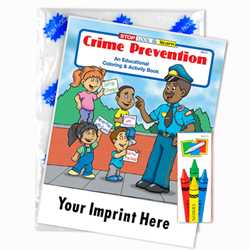 Custom Imprinted Coloring Book Fun Pack - Crime Prevention 