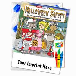 Custom Imprinted Coloring Book Fun Pack - Halloween Safety 