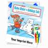 Custom Imprinted Coloring Book Fun Pack - Make Winter and Holidays Safe winter safety coloring book, holiday safety fun pack, custom fire department coloring book, EMS children’s giveaways, police department community handouts, winter safety education for kids, seasonal safety event materials, first responder promotional items