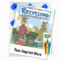 Custom Imprinted Coloring Book Fun Pack - Recycling 
