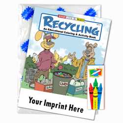 Custom Imprinted Coloring Book Fun Pack - Recycling 