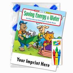Custom Imprinted Coloring Book Fun Pack - Saving Energy and Water 