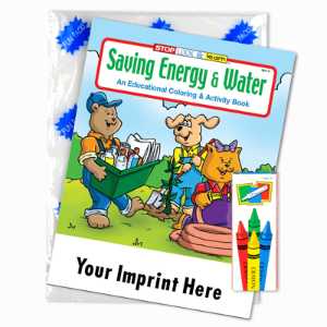 Custom Imprinted Coloring Book Fun Pack - Saving Energy and Water 