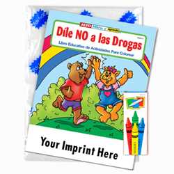 Custom Imprinted Coloring Book Fun Pack - Say No to Drugs (Spanish) 