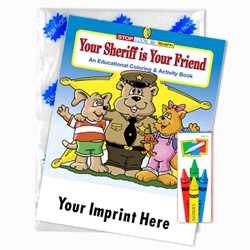 Custom Imprinted Coloring Book Fun Pack - Your Sheriff is Your Friend 