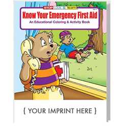 Custom Imprinted Coloring Book - Know Your Emergency First Aid 