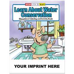 Custom Imprinted Coloring Book - Learn About Water Conservation 