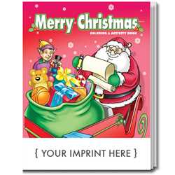 Custom Imprinted Coloring Book - Merry Christmas 