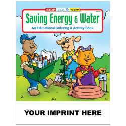 Custom Imprinted Coloring Book - Saving Energy and Water 