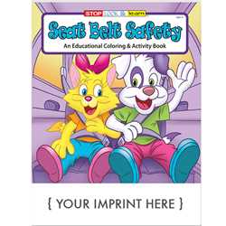 Custom Imprinted Coloring Book - Seat Belt Safety 