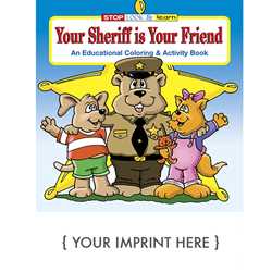 Custom Imprinted Coloring Book - Your Sheriff is Your Friend 