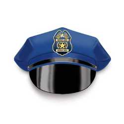 Custom Imprinted Patriotic Jr PC Shield w/ Gold Eagle, Star & Trim Paper Police Hat police, educational, police hat, paper hat, kids hat, police department, police officer