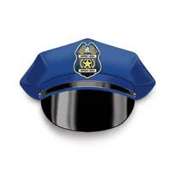 Custom Imprinted Patriotic Jr PC Shield w/ Gold Eagle, Star & Trim Paper Police Hat police, educational, police hat, paper hat, kids hat, police department, police officer