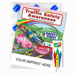Custom Imprinted Traffic Safety Awareness Fun Pack fun pack, bus safety, paint with water, coloring and activity book