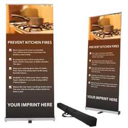 Custom Kitchen Safety Retractable Banner Kit   firefighting, fire safety product, fire prevention, vinyl banner, indoor use, outdoor use, banner, imprinted, custom, department name 