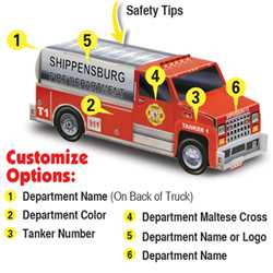 Custom Paper Tanker Truck Fire Truck, Fire, Truck, Safety
