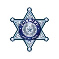 Custom Silver 6-Point Sheriff Sticker Badge 