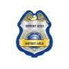 Custom Silver/Blue Jr. Police Chief Sticker Badge Police, safety product, educational, sticker police badge, police officer badge, imprint badge, imprinted police badge, imprinted sticker badge, sticker