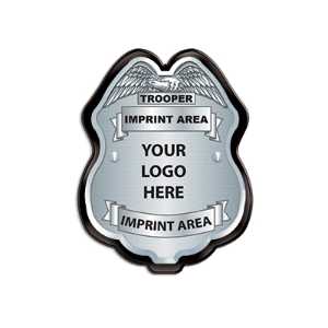 Custom Silver Jr. Police Officer Clip-On Badge Police, safety product, silver badge, custom silver badge, silver police badge, educational, plastic police badge, police officer badge, imprint badge, imprinted police badge,Custom Silver Jr Police Officer Badge, SS66785ISP2, personalized police badge, junior police officer badge, custom kids police badge, clip on badge for kids, police outreach supplies, school safety program giveaways, community event badges, law enforcement promotional products, youth police badge, bulk custom badges