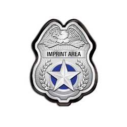 Custom Silver Jr. Police Officer Clip-On Badge Police, safety product, silver badge, silver police badge, educational, plastic police badge, police officer badge, imprint badge, imprinted police badge, Custom Silver Jr Police Officer Badge, SS66785ISP4, personalized police badge, junior police officer badge, custom kids badge, clip on police badge, police outreach supplies, school safety giveaways, community event badges, law enforcement promotional products, youth police badge, bulk custom badges