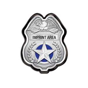 Custom Silver Jr. Police Officer Clip-On Badge Police, safety product, silver badge, silver police badge, educational, plastic police badge, police officer badge, imprint badge, imprinted police badge, Custom Silver Jr Police Officer Badge, SS66785ISP4, personalized police badge, junior police officer badge, custom kids badge, clip on police badge, police outreach supplies, school safety giveaways, community event badges, law enforcement promotional products, youth police badge, bulk custom badges