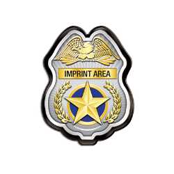Custom Silver Jr. Police Officer Clip-On Badge Police, safety product, silver police badge, junior police officer, educational, plastic police badge, police officer badge, imprint badge, imprinted police badge, Custom Silver Jr Police Officer Badge, SS66785ISP6, personalized police badge, junior police officer badge, custom kids badge, clip on police badge, police outreach supplies, community event giveaways, school safety programs, law enforcement promotional products, youth police badge, bulk custom badges