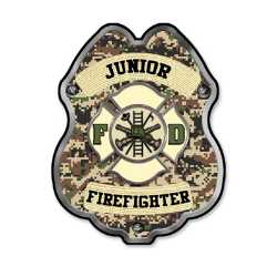 Digital Camo Plastic Clip-On Badge 