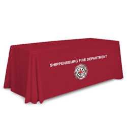 Economy Table Throw - Proud to Serve firefighting, fire safety product, fire prevention, table cover, table throw, table cloth, fire dept., community events, fire prevention week