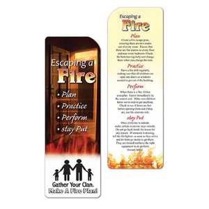 Escaping A Fire Bookmark firefighting, fire safety product, fire prevention, bookmark, escaping a fire, fire, emergencies, emergency, escaping a fire bookmark, kids fire safety tips, fire department giveaways, police community outreach items, EMS educational products, children’s safety handouts, fire escape plan bookmark