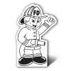 Fire Boy Color-Me Stand-Out firefighting, fire safety product, fire prevention, color me, boy firefighter, firefighter, stand out, fire boy color me craft, kids fire safety activity, fire department giveaways, police community outreach items, EMS promotional products, children’s safety handouts, color and assemble craft