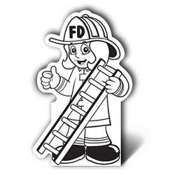 Fire Girl Color-Me Stand-Out firefighting, fire safety product, fire prevention, color me, female firefighter, firefighter, stand out
