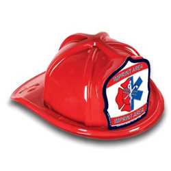 Fire Hat - Custom Maltese Cross & Star of Life Shield promotional fire hats, promotional firefighter plastic fire hat, promotional plastic hats, plastic emt hat, plastic ems hats