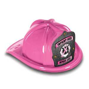Fire Hat - Custom Pink Ribbon Maltese pink ribbon fire hat, maltese cross awareness hat, jr firefighter hat, kids fire safety giveaways, fire department children’s items, EMS outreach supplies, police department kids giveaways, cancer awareness promotional items, fire prevention week handouts