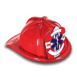 Fire Hat - Custom RWB Star of Life Shield firefighting, fire safety product, fire prevention, plastic fire hats, fire hats, kids fire hats, junior firefighter hat, junior fire chief hat