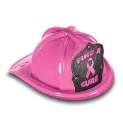 Fire Hat - Find A Cure Ribbon find a cure fire hat, awareness ribbon fire hat, jr firefighter hat, kids fire safety giveaways, fire department children’s items, EMS outreach supplies, police department kids giveaways, cancer awareness promotional items, fire prevention week handouts