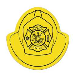 Fire Helmet EZ Gripper Jar Opener  fire helmet jar opener, EZ-gripper jar opener, fire department giveaways, police community outreach items, EMS promotional products, non-slip jar opener, kitchen safety handout