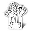 Fire Hydrant Color-Me Stand-Out firefighting, fire safety product, fire prevention, color me, fire hydrant, firefighter, stand out, fire hydrant color me craft, kids fire safety activity, fire department giveaways, police community outreach items, EMS promotional products, children’s safety handouts, color and assemble craft