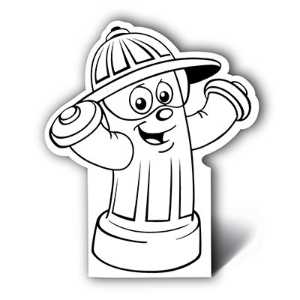 Fire Hydrant Color-Me Stand-Out firefighting, fire safety product, fire prevention, color me, fire hydrant, firefighter, stand out, fire hydrant color me craft, kids fire safety activity, fire department giveaways, police community outreach items, EMS promotional products, children’s safety handouts, color and assemble craft