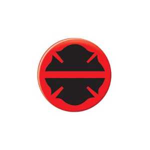 Firefighter Maltese Silhouette Button thin red line, buttons, support buttons, thank you, firefighters, Maltese