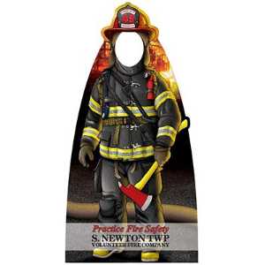 Firefighter Photo Prop - 30.5" x 60"  firefighting, fire safety product, fire prevention, cut outs, photo props, firefighter, firefighter photo prop, kids fire photo backdrop, fire department event display, community outreach materials, fire safety event props, EMS promotional items, police department community engagement, children’s fire safety activities