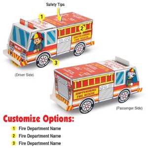 Full Color Paper Fire Truck Fire Truck, Fire, Truck, Safety, Color-Me, full color paper fire truck, paper fire truck craft, fire department giveaways, EMS community outreach, police department event supplies, children’s fire safety items, public-education handouts, fire prevention week activities