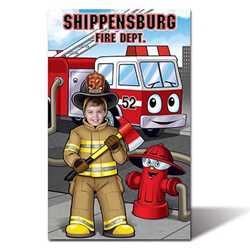 Full Custom Fire Department Photo Prop - 46.5" x 74.75" firefighting, fire safety product, fire prevention, cut outs, photo props, firefighter, photo prop, cut out 