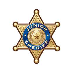 Gold 6-Point Sheriff Sticker Badge 